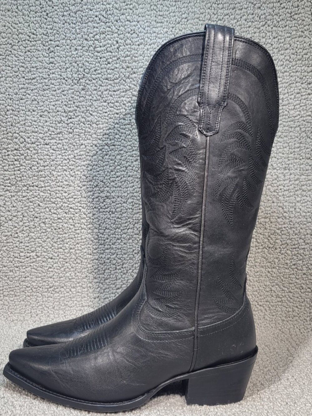 Tecovas The Annie Women's US Size 8B Midnight Cowhide Cowgirl Boots - Picture 1 of 11